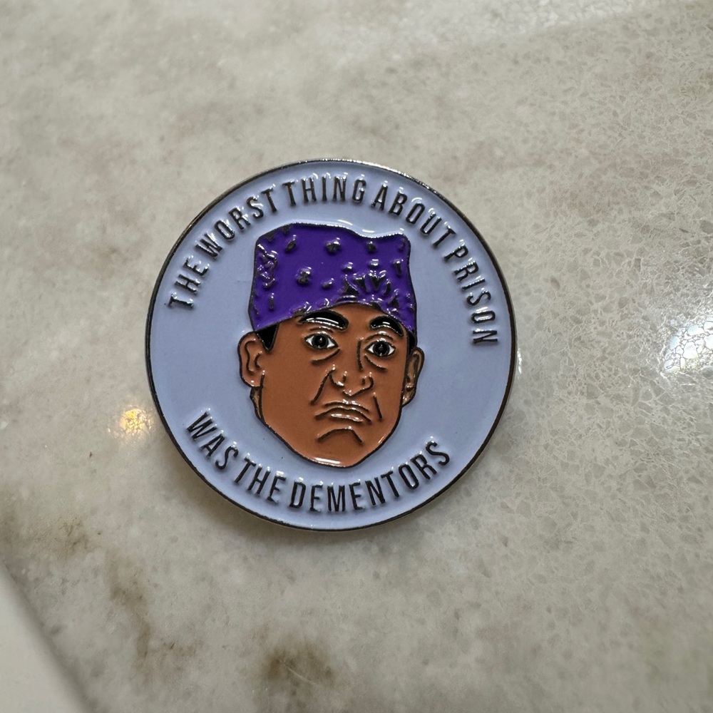 The Office Prison Mike enamel pin